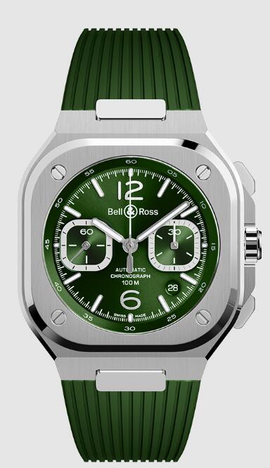 Bell & Ross BR 05 CHRONO GREEN STEEL BR05C-GN-ST/SRB Replica Watch